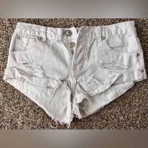 One by One Teaspoon Distressed Bandits Shorts